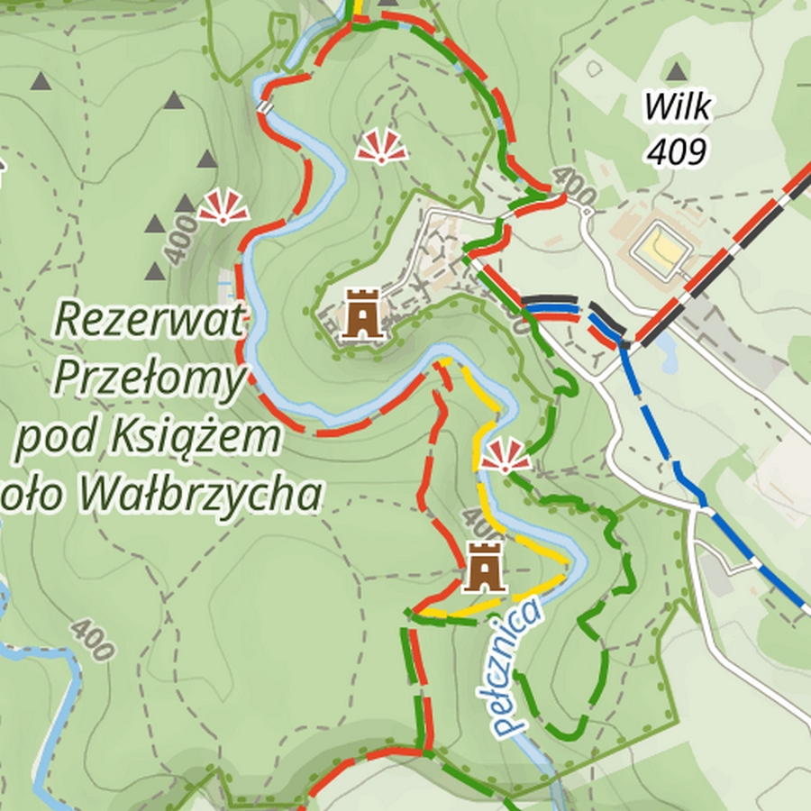 Szlaki turystyczne w okolicy Książa