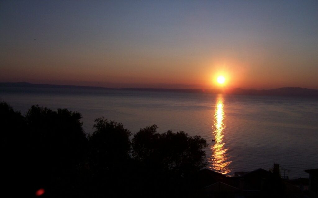 Zachód słońca w Grecji