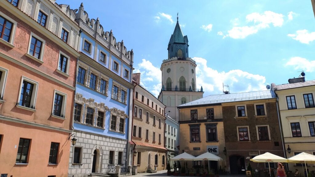Stare Miasto w Lublinie - Wieża Trynitarska od strony Starego Miasta